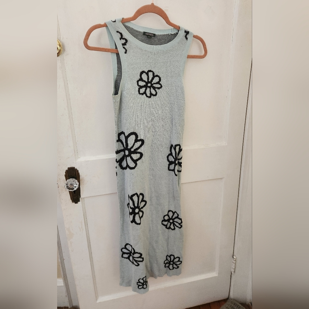 Wild Fable Size Small Midi Floral Knit Sleeveless Dress